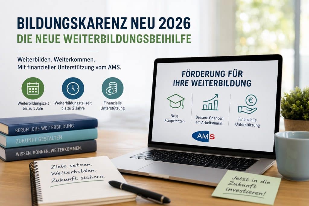 Bildungskarenz neu ab Juni 2026: So funktioniert die neue Weiterbildungsbeihilfe 1 ChatGPT Image 1. Juni 2026 18 19 37