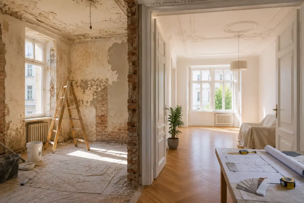 Wohnungssanierung im Altbau - Wir zeigen Ihnen wie's geht! 19 altbau sanierung vorher nachher