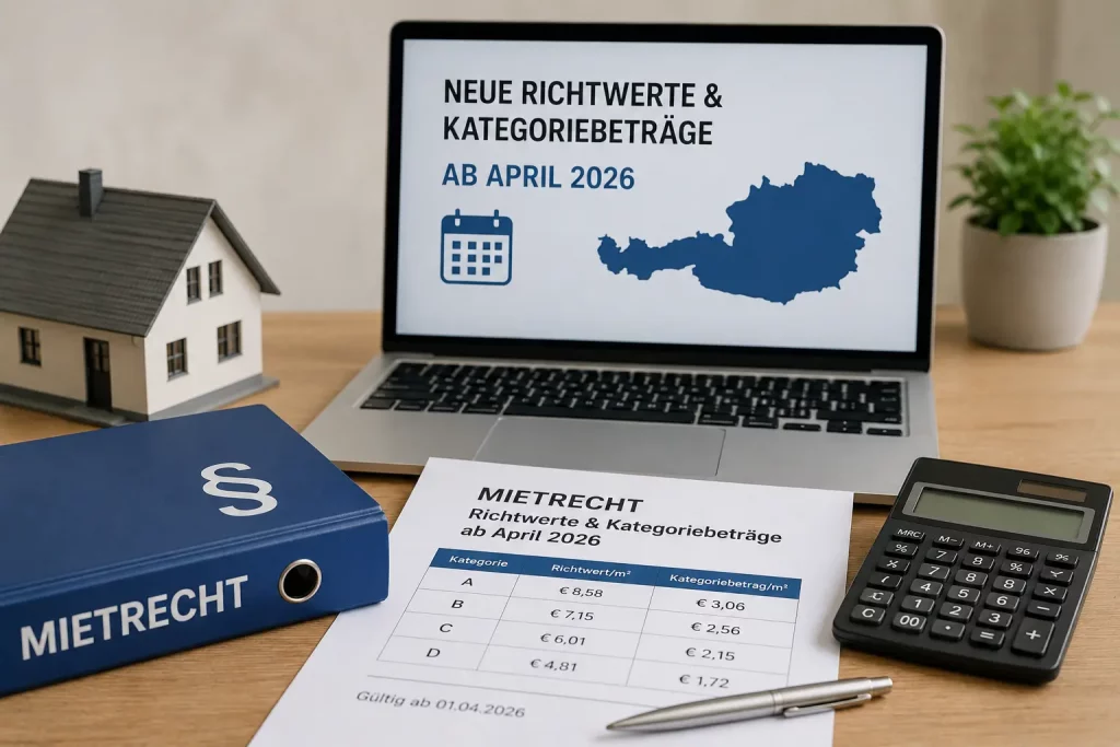 Mietrecht: Neue Richtwerte und Kategoriebeträge ab April 2026 3 mietrecht richtwerte kategoriebetraege april 2026 oesterreich
